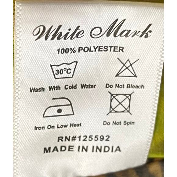 WHITE MARK KIMONO PULL-OVER TIE-UP NECK CAFTAN BLOUSE, WOMENS, 2XL, MULTICOLORS - Picture 9 of 9